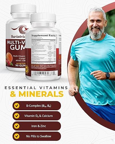 Miniatura 3 de Bariatric Expert - Gomitas multivitamínicas – Suplemento dietético de fusión rápida para adultos después de la manga gástrica y bypass, recomendado