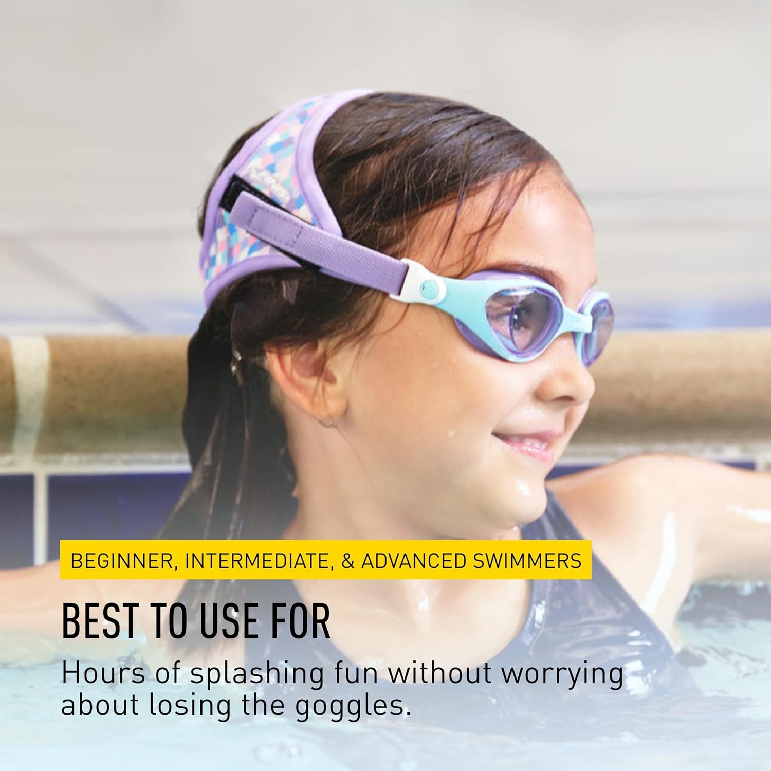 FINIS DragonFly Kids Swim Goggles - Ages 3-6, Adjustable Floating Strap, UV Protection, Anti-Fog