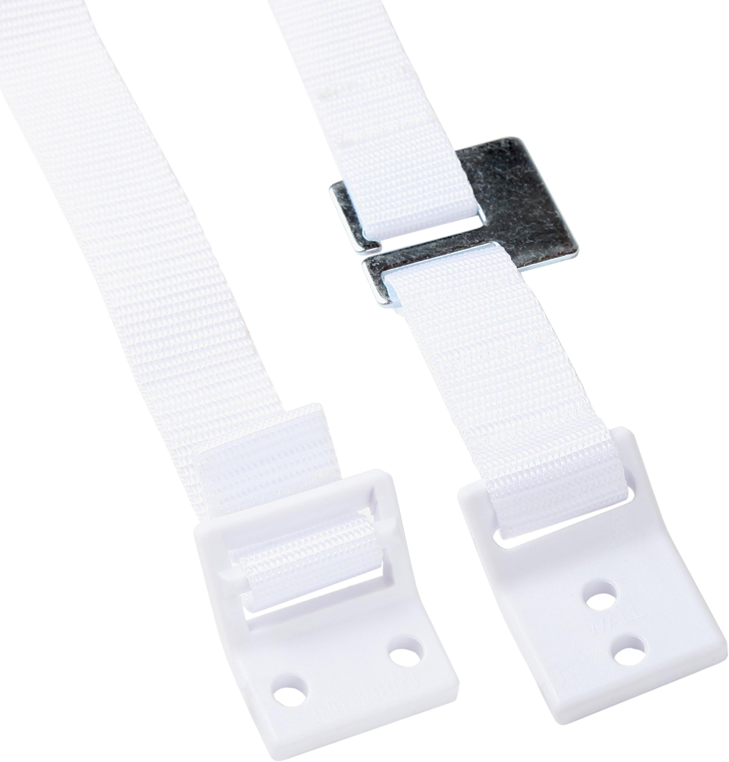 Jambini Plastic Furniture Straps - Wall Safety Anchors | Ideal Solution for Baby Proofing Your Dresser & Bookshelf (8 Pack)