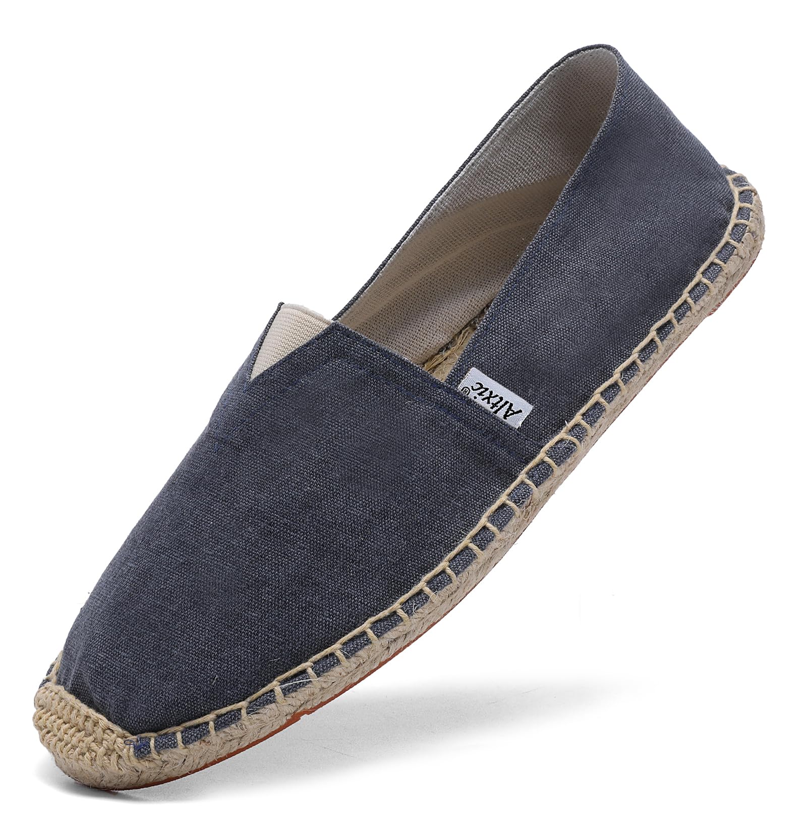 Altxic Herren Komfort Canvas Slip auf Espadrilles Flache Denimblau 43 EU