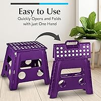 Vista 3 de Handy Laundry Folding Lightweight Step Stool - Sturdy Enough to Support Adults and Safe Enough for Kids - Opens Easy with One Flip - Great for