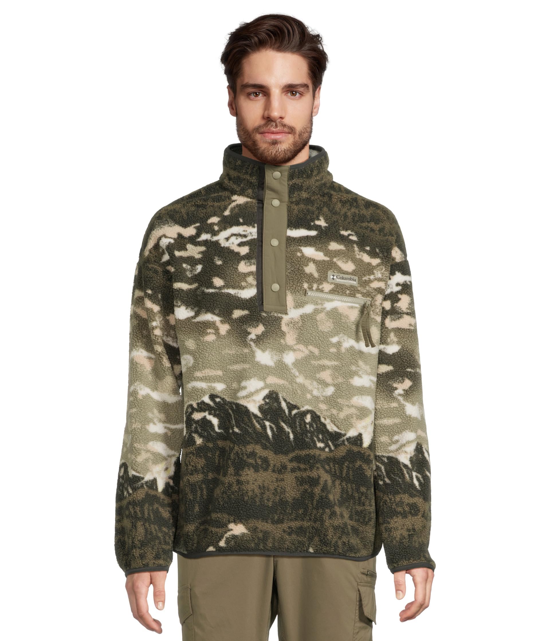 Columbia mens Helvetia Ii Printed Half Snap Fleece, Safari Sisters, S