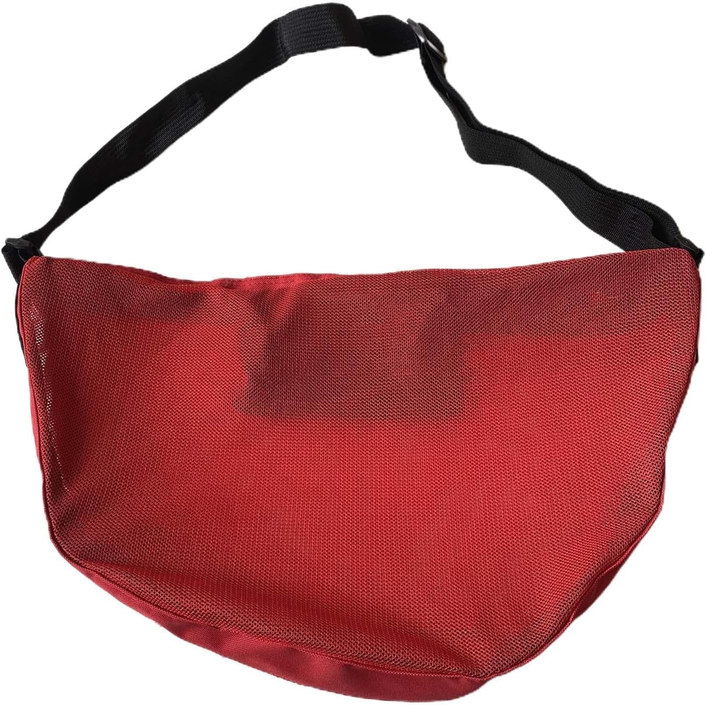 Basketball Case Basketball Carry Carrier Mesh Ball Bags Waterproof Polyester Adjustable Shoulder Strap Pockets Suitable for Gym Travel School, Red