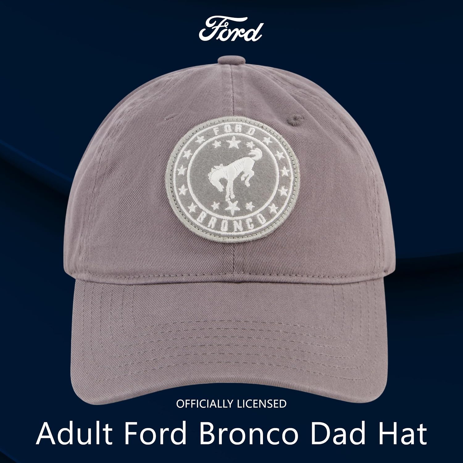 Ford Dad Hat, Cotton Adjustable Baseball Cap with Curved Brim, One Size
