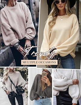 MOD JEANS Maglione Oversize Donna 100% Cotone Stone Washed – Maniche Lunghe Taglie Forti 42/44-50/52 – Look Vintage - 5