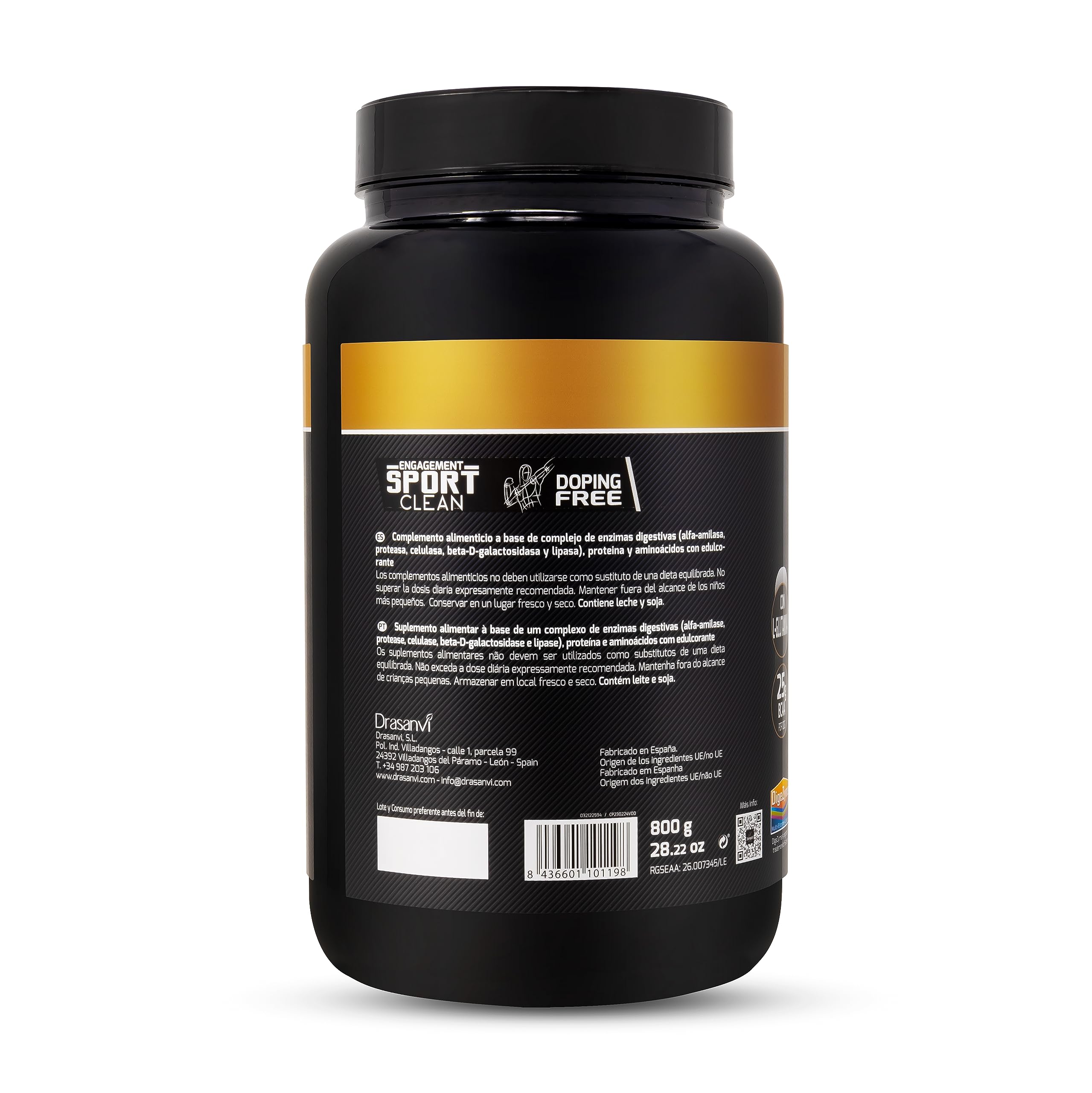 Proteina en Polvo Whey Aislado Sabor Cookies&Cream 800g Drasanvi en Polvo