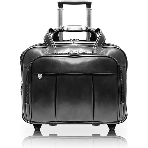 McKlein R Series Laptop Roller, Black Leather (80715)