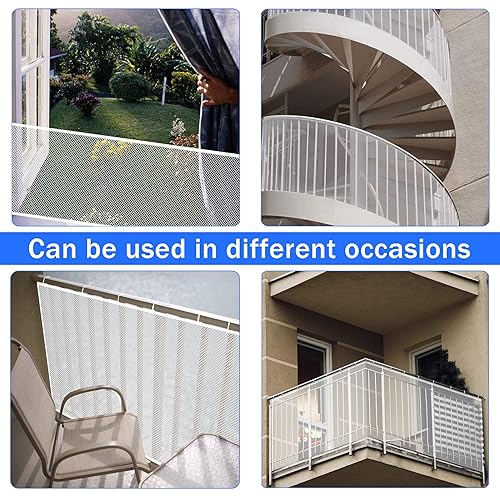 Miniatura 6 de Red para escaleras, barandilla de seguridad para bebés, barandilla de balcón, 10 pies de largo x 2.6 pies de alto, escalera a prueba de barandilla