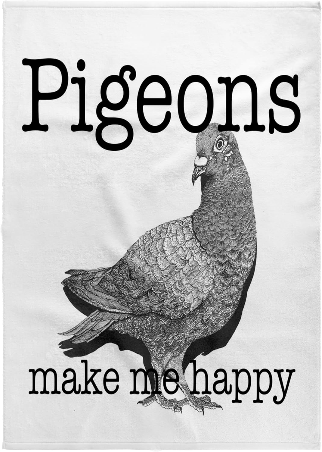 3dRose Pigeons Make me Happy 22x30 Bath Hand Pool Towel