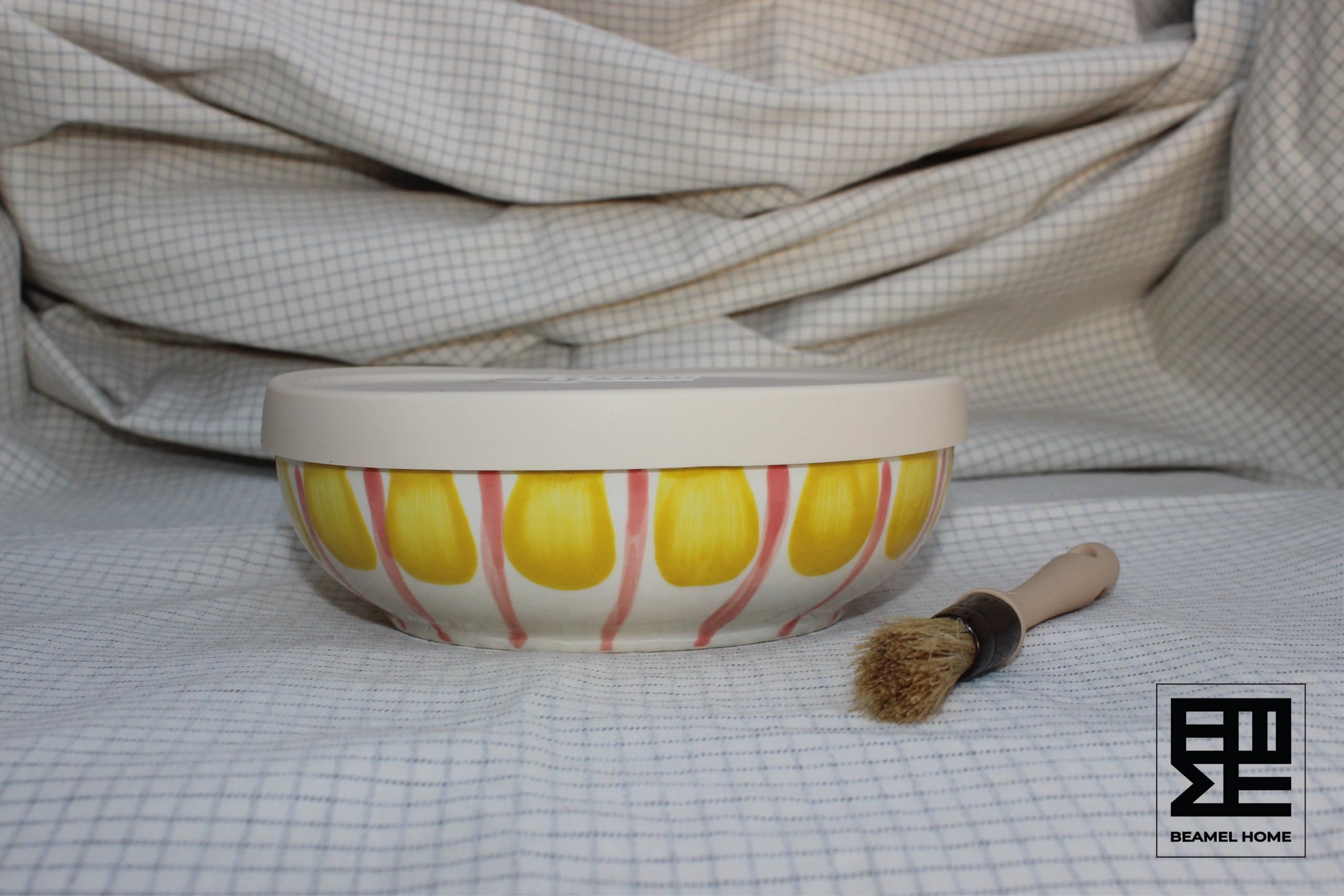 Assiette à râpe en céramique fabriquée à la main Design décoratif Ustensile de cuisine Art fonctionnel Vaisselle artisanale (Valentina, G. Couvercle Beich)