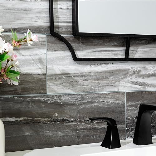 Vista 21 de Palisade Azulejos de vinilo entrelazados impermeables para salpicaduras de 22.8 x 7.31 pulgadas en mármol veneciano, sin juntas, fácil de instalar