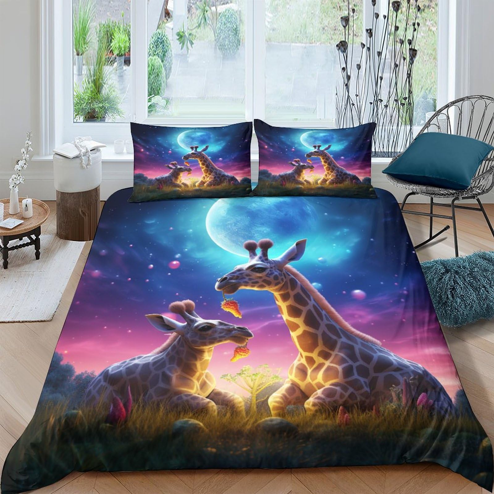 Housse de couette cerf 3D parure de lit 220x240cm