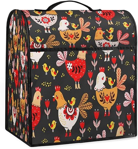 Miniatura 9 de Funda para batidora de pie para pollos dibujados a mano, compatible con mezclador de 6 a 8 cuartos de galón, se adapta a todos los cabezales