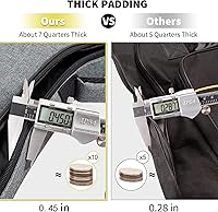 Vista 4 de MUZNOTE Estuche para guitarra bajo, mochila para guitarra eléctrica, suave acolchado de 0.45 pulgadas, ligero, con bolsillos (gris)
