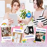 Phomemo Mini Pocket Printer- M02 Portable Thermal Tiny Photo Printer with 3 Rolls Paper, for Home, School, Office, Compatible with iOS and Android, Pink
