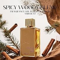 Vista 4 de Set de regalo de colonia para hombre, 4 unidades Oud Amber Seris, 3.4 Fl Oz cada uno Vainilla Bourbon, Cuero y Ámbar Floral Fragancia Eau