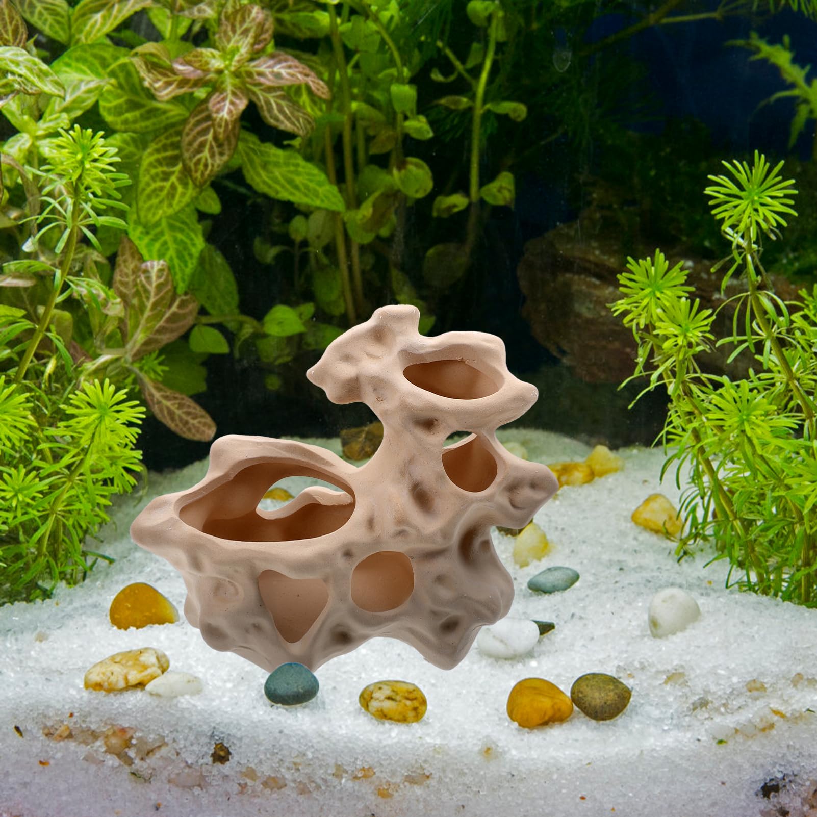 Aquarium Keramiksteinhöhle Realistisches Fischversteck aus Keramik