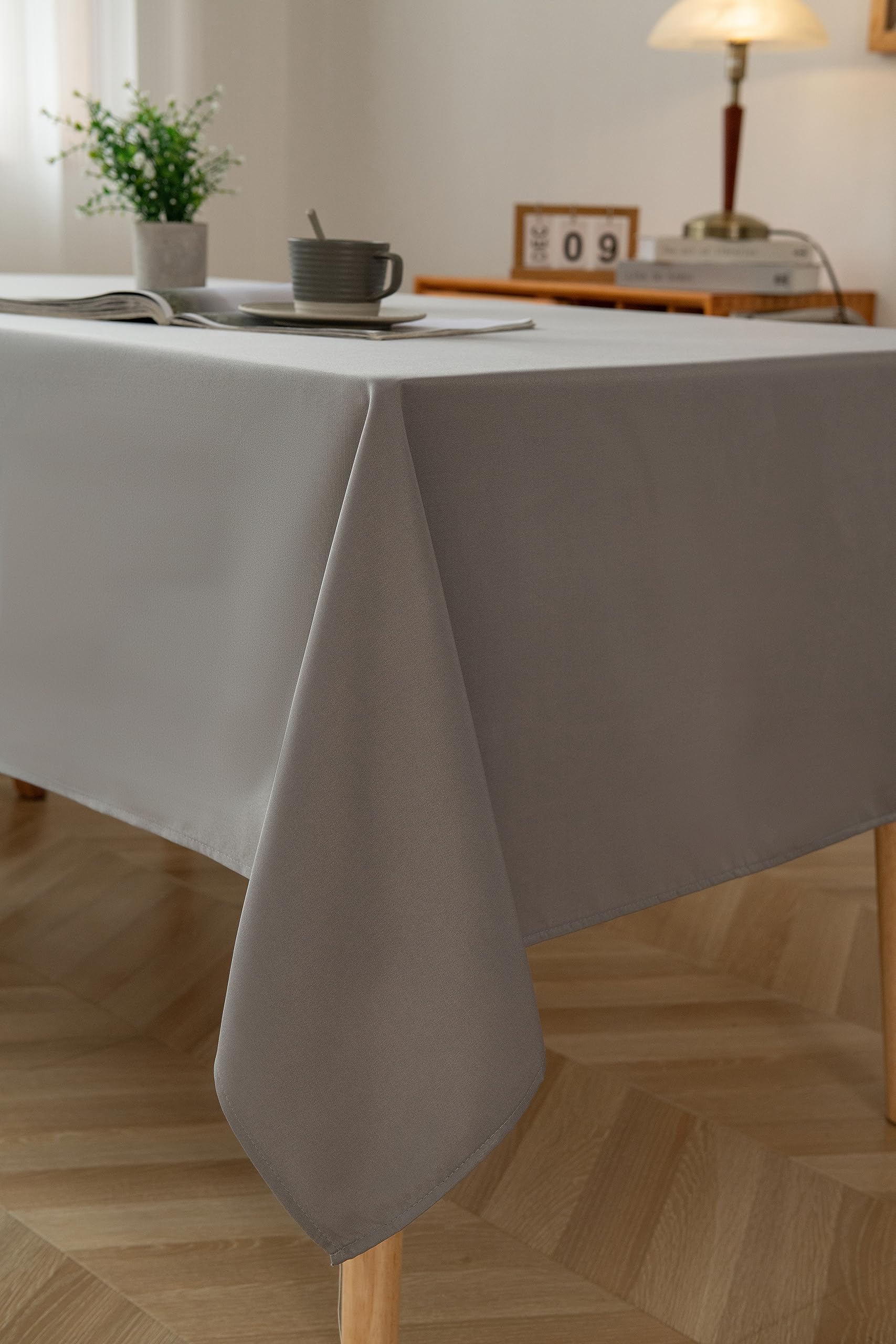 CUSHY HOME Waterproof Tablecloth Wipe Clean, Durable Polyester Table Cover for Kitchen & Dining Tables, Spill-Proof - Image 2