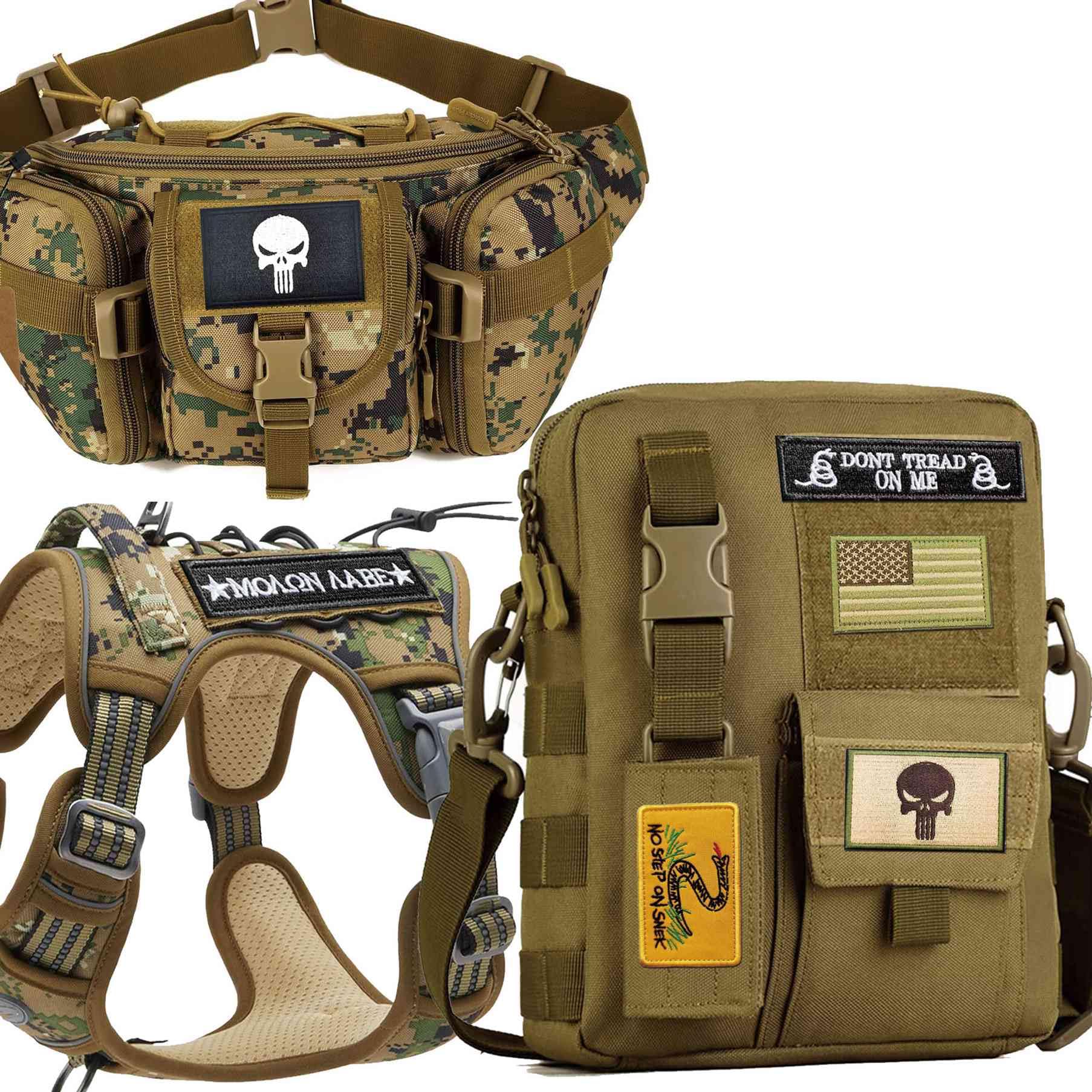 ミリタリー バック アメリカ国旗パッチ付き タンカラー アメリカ国旗