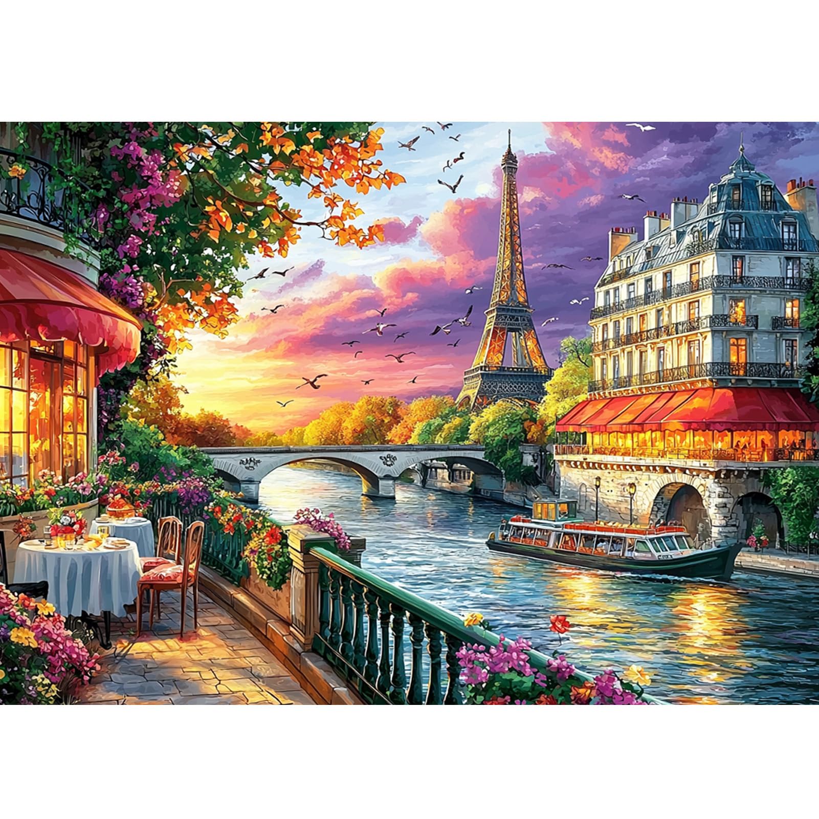 EOBROMD 5D Diamond Painting Kit Completo Scena Notturna, Pittura Diamante FAI DA TE, Diamond Painting Adulti, Strass Ricamo a Punto Croce Painting per Decorazione Casa 30x40cm