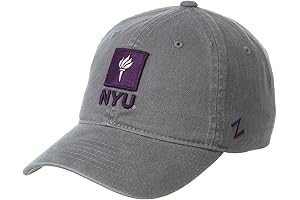 NYU Zephyr Men's Adjustable Scholarship Hat in Charcoal