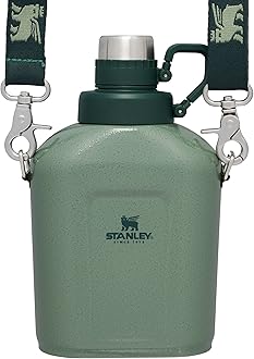 STANLEY Stanley Classic Water Bottle, 1 Liter, THE LEGENDARY CLASSIC CANTEEN | 1.1QT (Green)