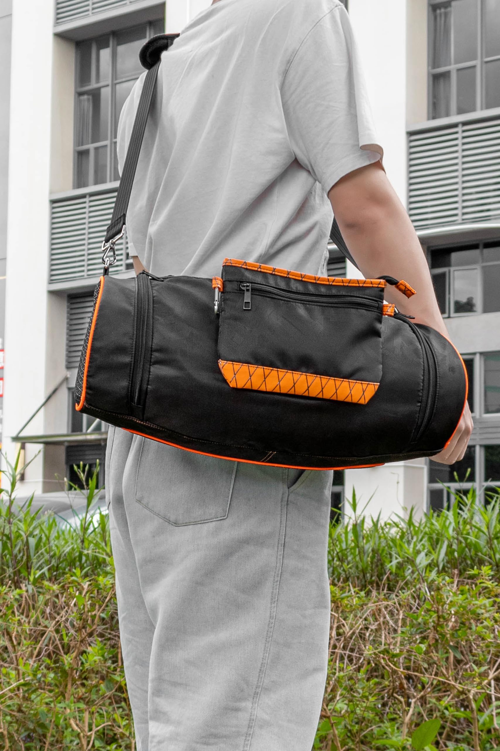 Estuche de Transporte Funda de Viaje Portátil Accesorios con Correa para JBL Boombox 2/Boombox 3/Boombox 3 WiFi Altavoz Bluetooth,Bolsa Adicional para Cargador,Negro