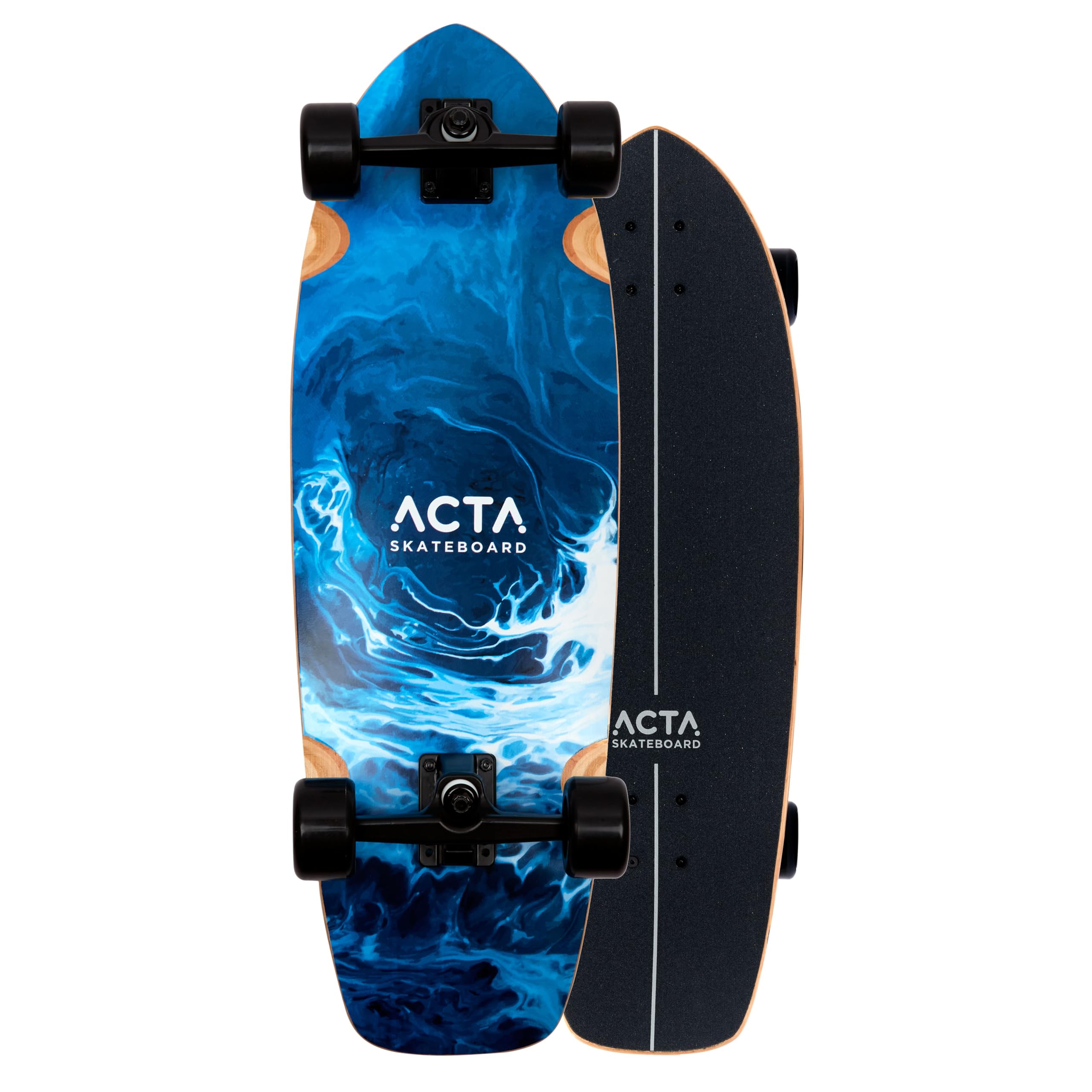 ACTA Surfskate Foam 31" – Blue - 7 Ply Maple Complete Carving Surf Skate - Responsive & Maneuverable Trucks - Ideal for beginners & intermediates - for pumptrack, cruising and urban rides