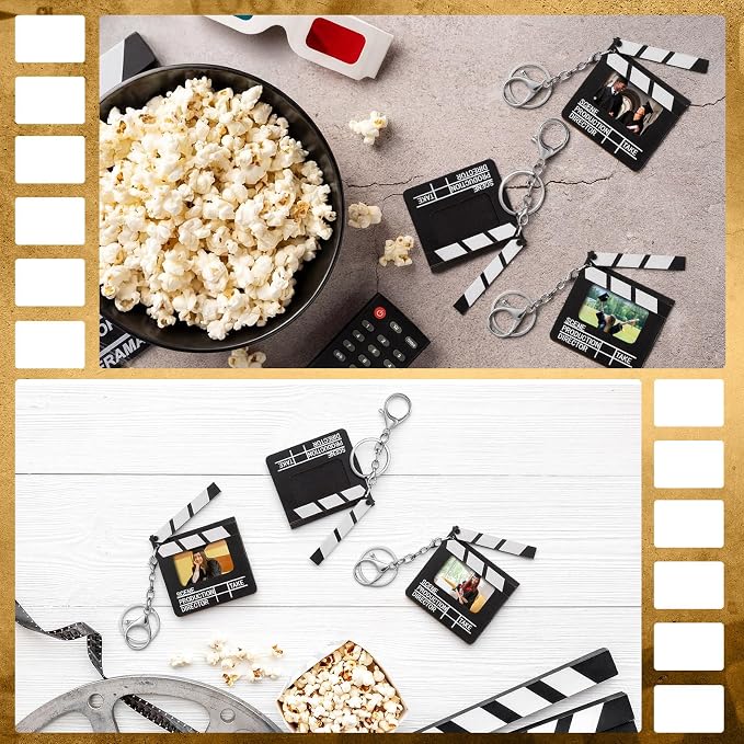 24 Llavero Clapperboard de Madera para Fiesta de Cine miniatura 6