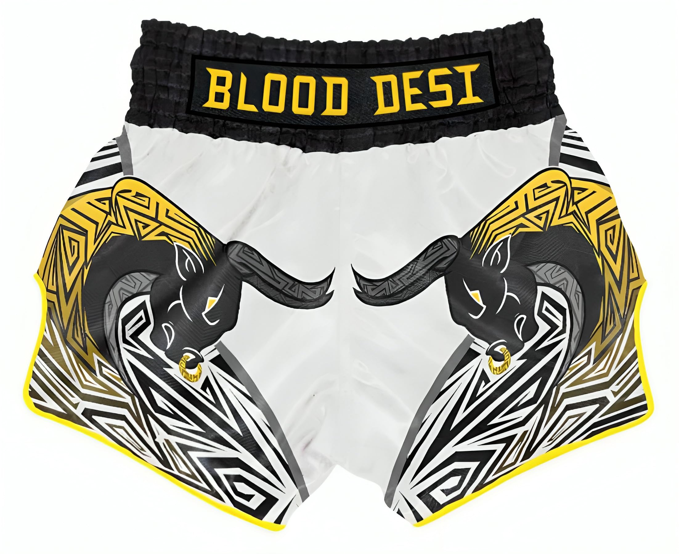 blood desi Men's Muay Thai Shorts - Premium Fitness Shorts for MMA, Kickboxing, BJJ, Gym & Outdoor Sports-picture-10
