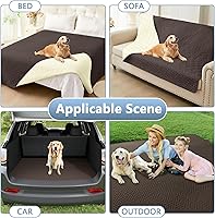 Vista 6 de hyha Manta impermeable para perros, funda suave para cama de perro, mantas para mascotas, funda impermeable para sofá y sillón para perros lavable