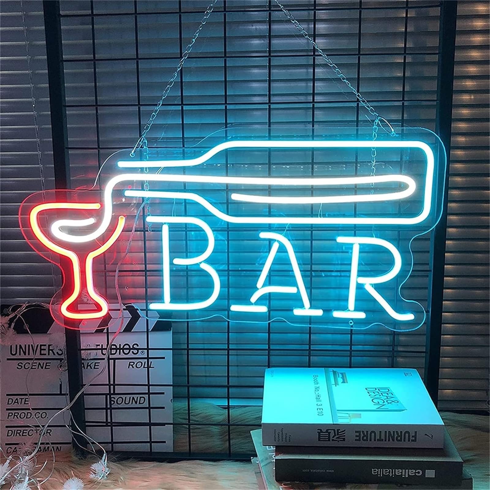 Letrero de neón LED para barra con conexión USB y gran tamaño de 90x41cm