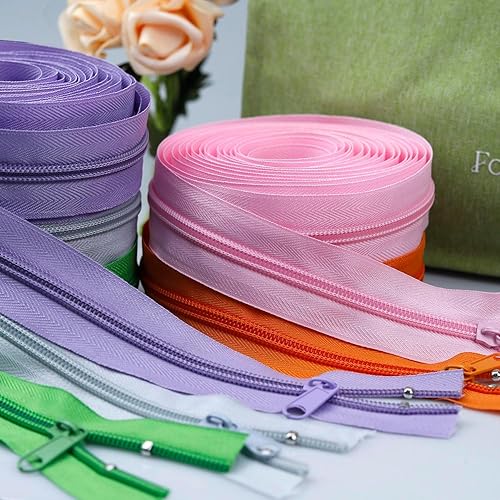 Miniatura 10 de Cinta de cremallera de nailon n. 5 para costura cremalleras YZSFIRM de 10 yardas por The Yard Cremalleras de bobina de nailon blanco para