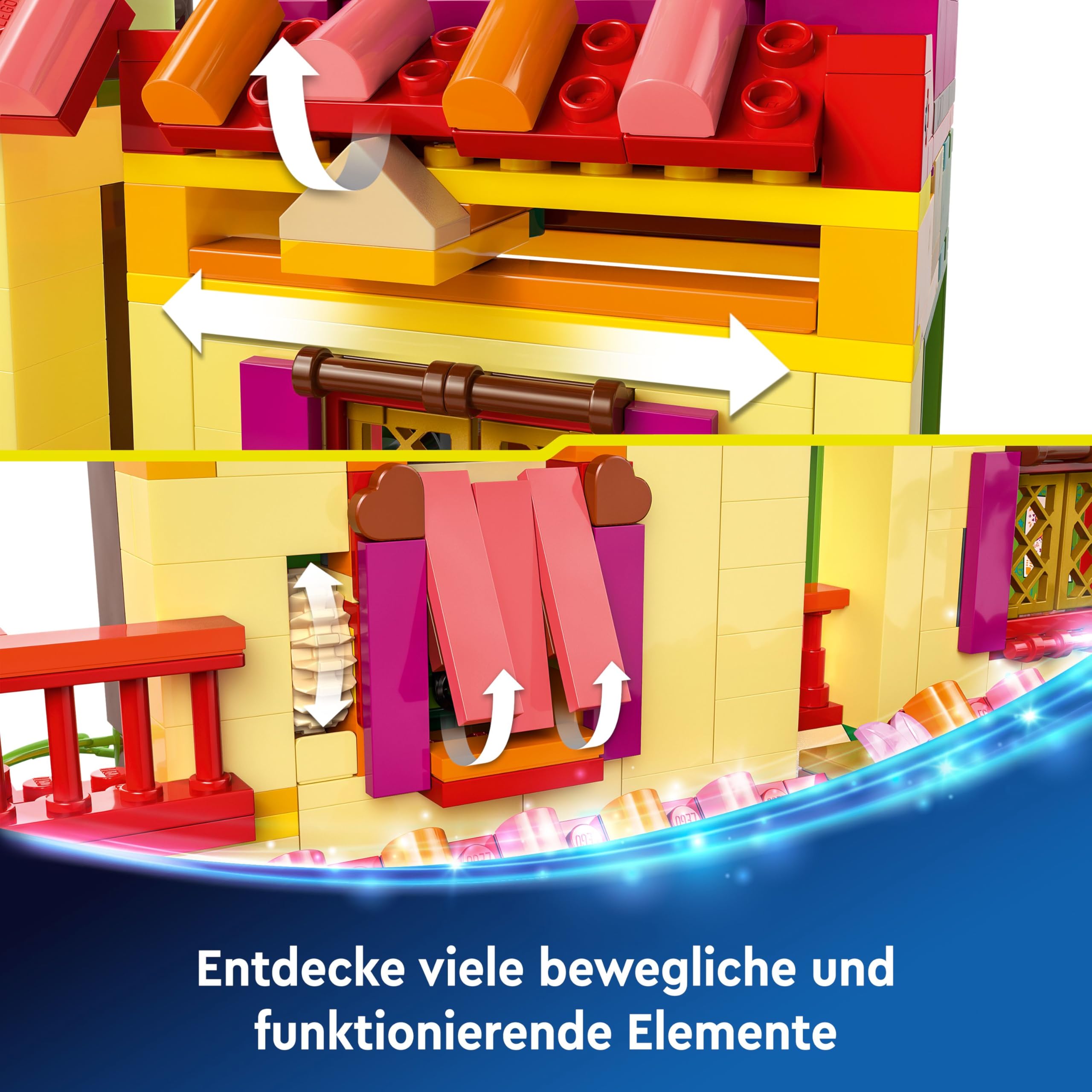LEGO ǀ Disney Encanto Das magische Haus der Madrigals, Puppenhaus für Kinder mit der Spielfigur Mirabel, Bauspielzeug für Mädchen und Jungen ab 7 Jahren 43245