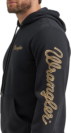 Wrangler Men's Blue Sleeve Logo Hoodie