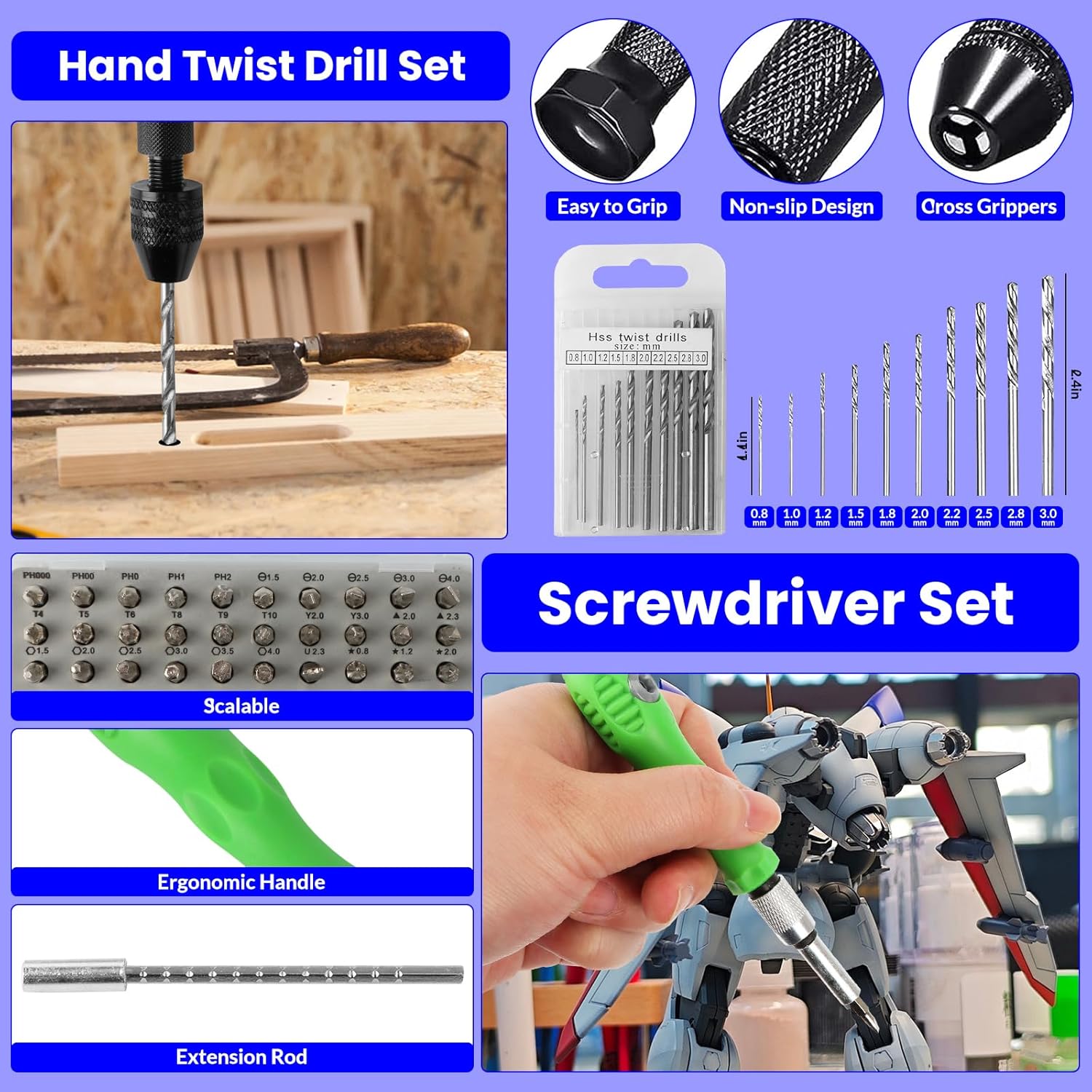 3D Printer Tool Kit, 105 Pcs 3D Printer Accessories Includes Deburring Tool, Removal Tools, Digital Caliper, Cutting Mat, Carrying Case, 3D Printing Tool Kit for Finishing, 3D Print Removing, Cleaning