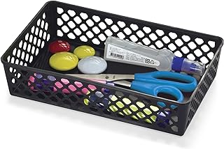 Officemate OIC Achieva Large Supply Basket, Pack of 2, Recycled, Black (26202)