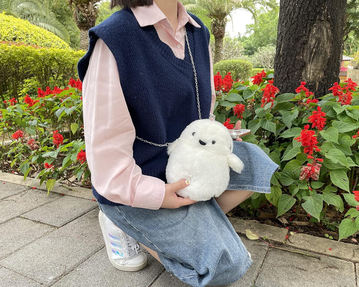 JHVYF Women Cute Plush Crossbody Bag Chic Small Shoulder Purse Cell Phone Wallet For Girls - Image 6