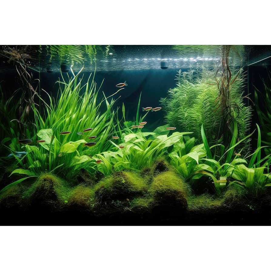 ELEBOX Aquariu Background Blue Black Fish Tank Background Picture 2