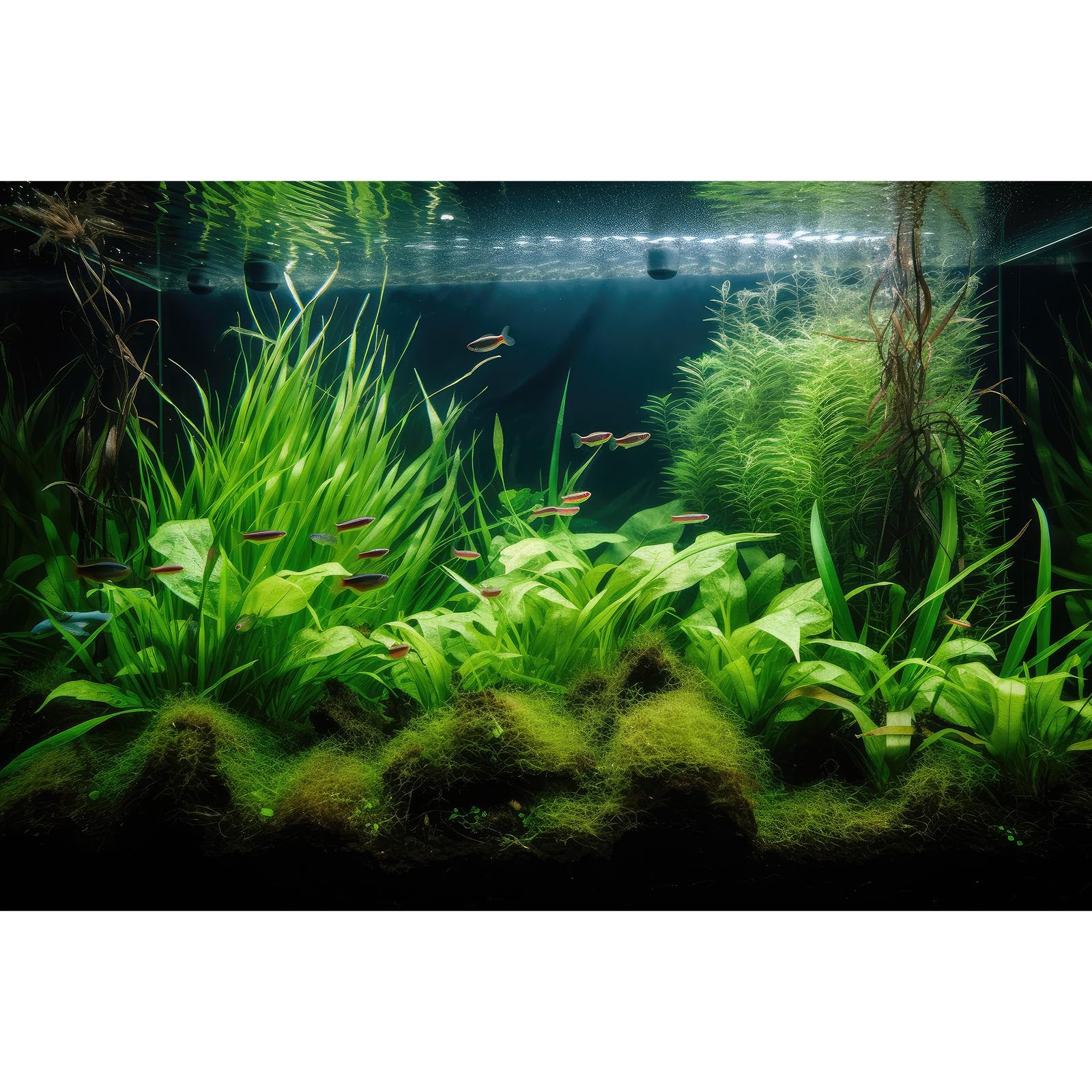Aquarium Background Diverse Aquatic Plants Seagrasses Terrarium Background Redwood Root Lush Green Underwater Plants Tropical Style Fish Tank Background Under The Sea Aquarium Backdrop Vinyl 36x18in