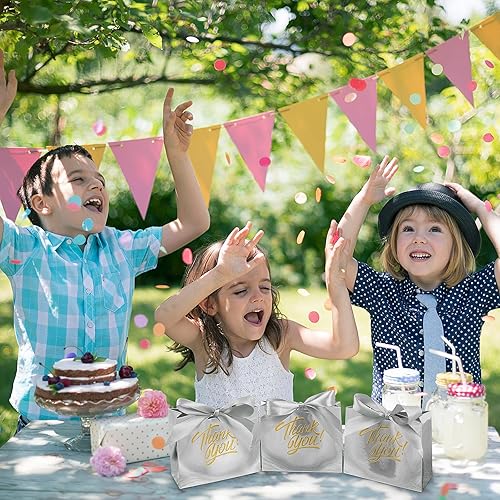 Miniatura 5 de DOYIDE Paquete de 60 pequeñas bolsas de regalo de agradecimiento, 4.5 x 1.8 x 3.9 pulgadas, cajas de regalo de fiesta con cinta de lazo, pequeñas