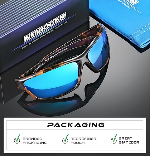 Miniatura 228 de Nitrogen - Gafas de sol deportivas polarizadas envolventes para hombre y mujer, UV400, para conducir, pescar, correr, andar en bicicleta, gafas