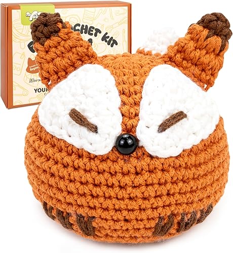 Vista 58 de Yeezhee Kit de ganchillo para principiantes, juego completo de iniciación de animales Amigurumi con tutoriales en video paso a paso, hilo y gancho