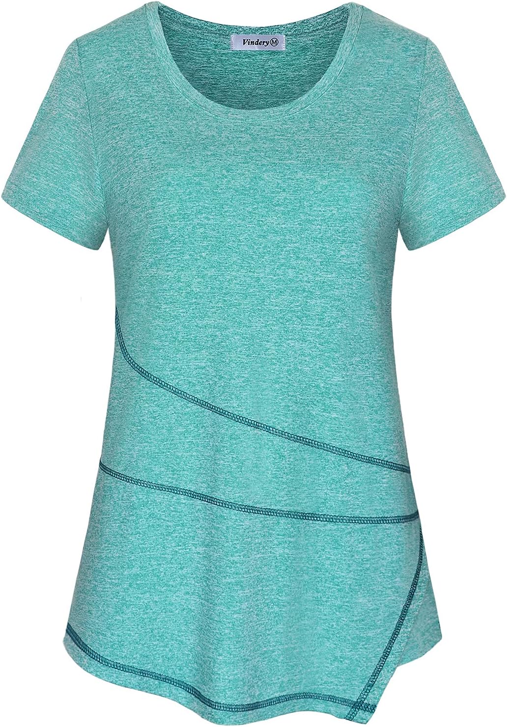 Vldnery Women's Running Workout Tops Moisture Wicking Athletic Quick Dry Loose Fit Yoga Top