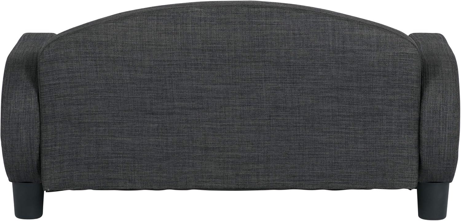 Paws & Purrs Modern Pet Sofa 31.5" Wide by 19.5" Deep Low Back Lounging Bed with Removable Mattress Cover in Gray : Pet Supplies