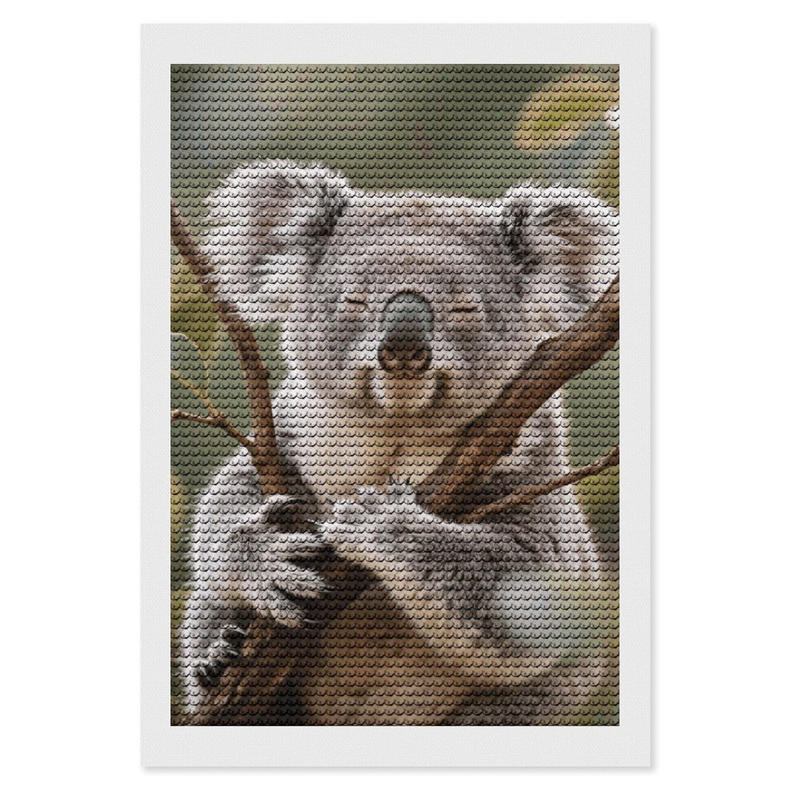 FodPand Koala 5D Diamond Painting Kits for Adults Beginners Full Drill Round Diamond Dots Pictures Gem Art Supplies for Home Wall Room Decoration DIY Craft Set Gift 8x12