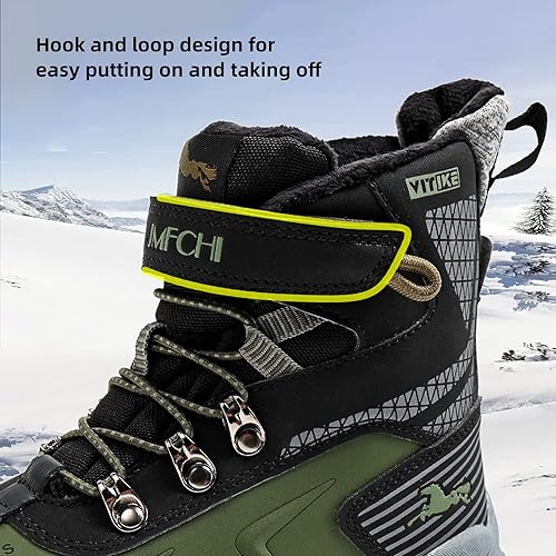 Miniatura 4 de Botas de senderismo para niños y niñas, tenis de escalada para caminar al aire libre, cómodos zapatos de nieve antideslizantes, botas de senderismo,