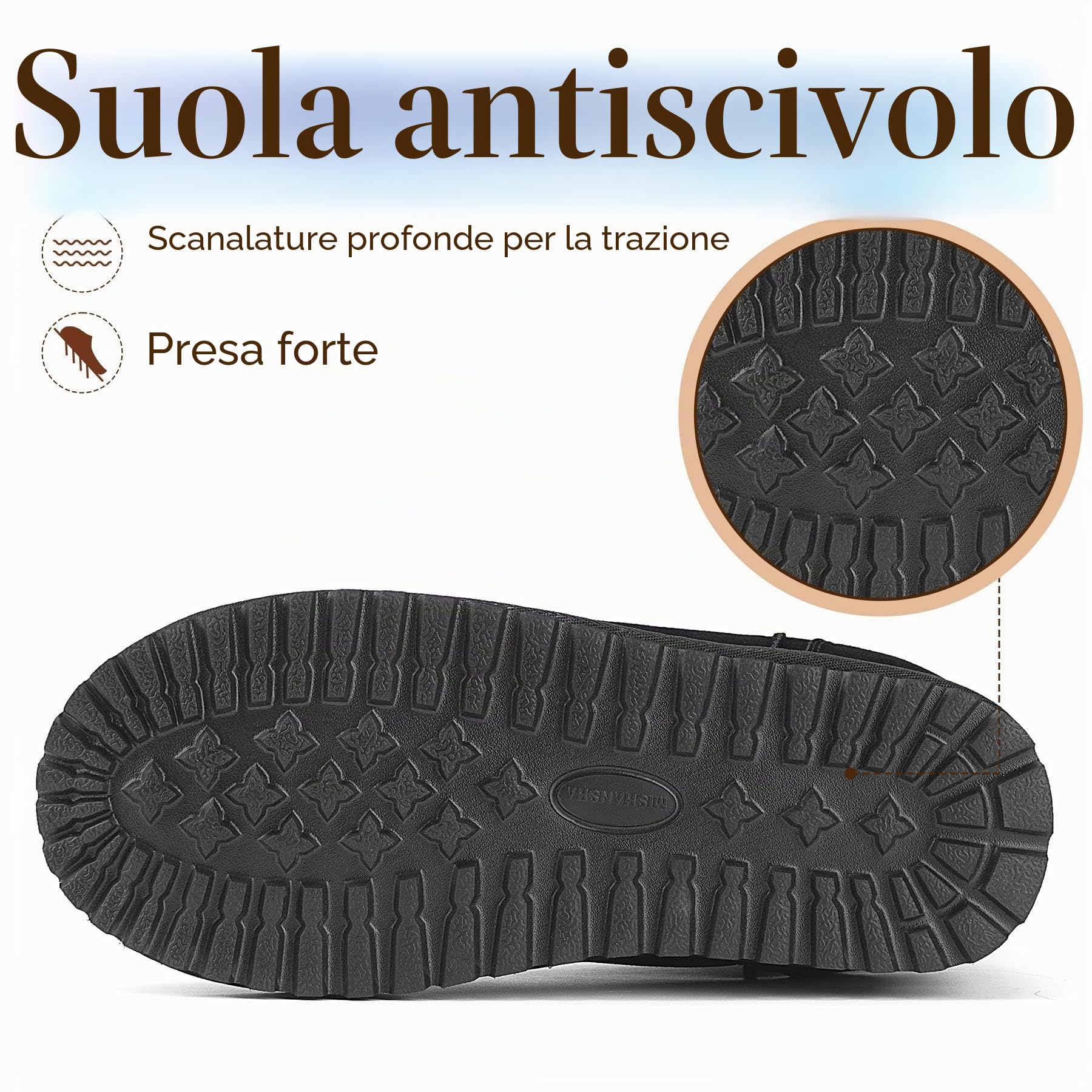 Mishansha Stivali Donna Invernali Imbottiti 36-42 EU | Scarpe da Neve, Calda, Antiscivolo, Comode, Spostamenti Quotidiani, Passeggiate