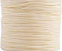 Vista 100 de KONMAY 1 rollo de cuerda de nailon para hacer pulseras de 150 yardas, trenzado de nailon Shamballa Macramé/cordón de cuentas de 0.4mm, cordón