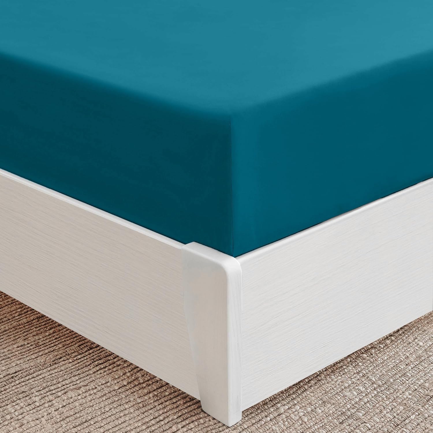 Mellanni Sábana bajera tamaño King - Iconic Collection Sábanas de cama con bolsillo profundo de hasta 16 pulgadas - Suave y refrescante - Resistente